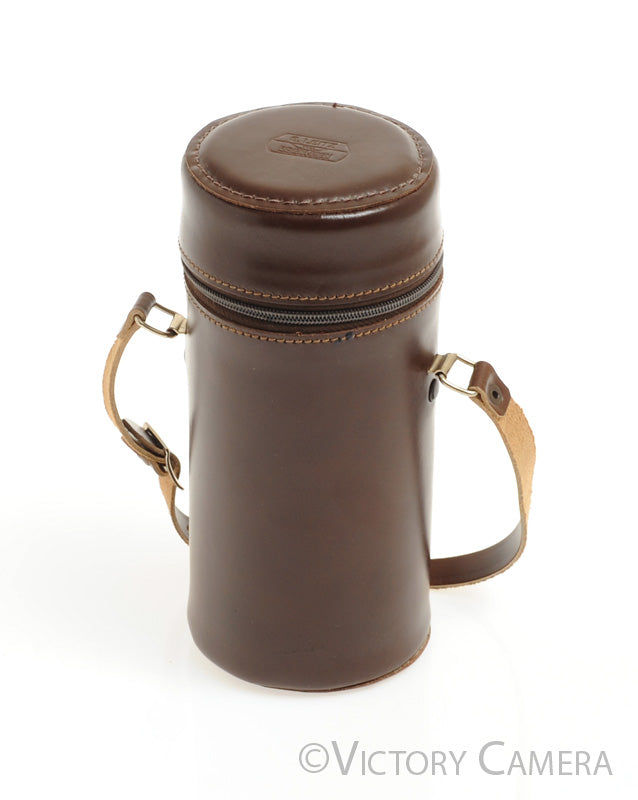 Leica Leitz Brown Leather "Rockleigh" Lens Case (~7.5" x 3.5") [EX+] - Victory Camera