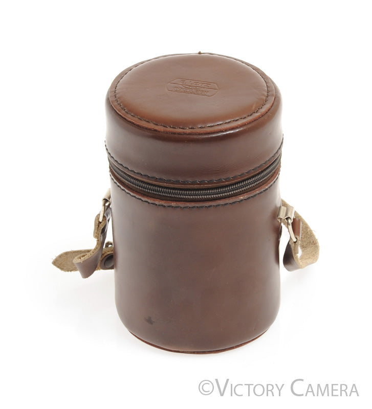 Leica Leitz Brown Leather "Rockleigh" Lens Case (~5.5" x 3.5") - Victory Camera