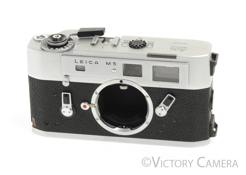 Leica Leitz M5 2 Lug Chrome 35mm Rangefinder Camera Body -Good Meter- [EXC] - Victory Camera