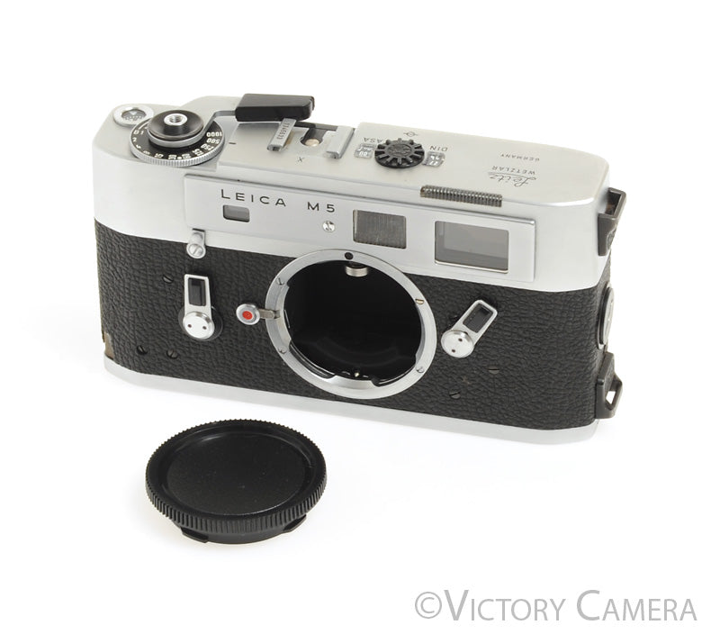 Leica Leitz M5 2 Lug Chrome 35mm Rangefinder Camera Body -Good Meter- [EXC] - Victory Camera