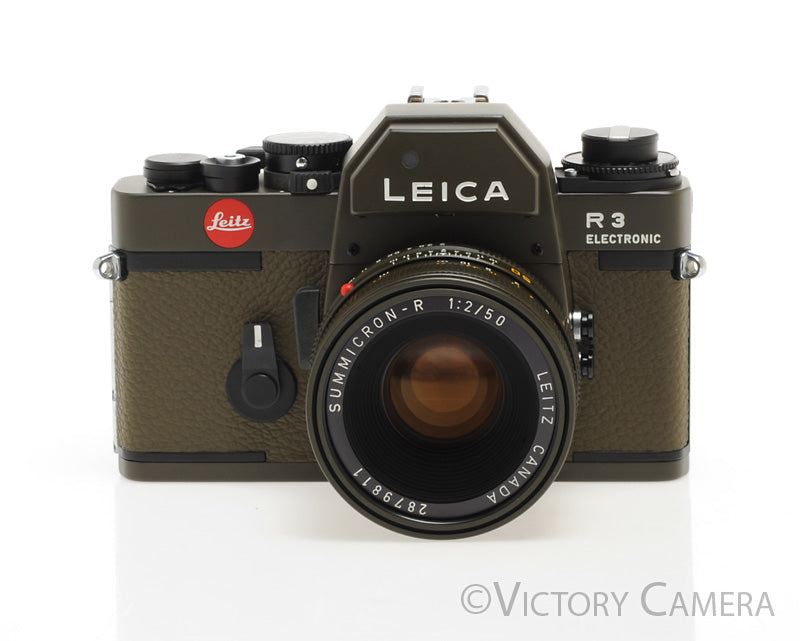 Leica Safari R3 Electronic w/ 50mm f2 Summicron, Binoculars, Case [MINT-] - Victory Camera