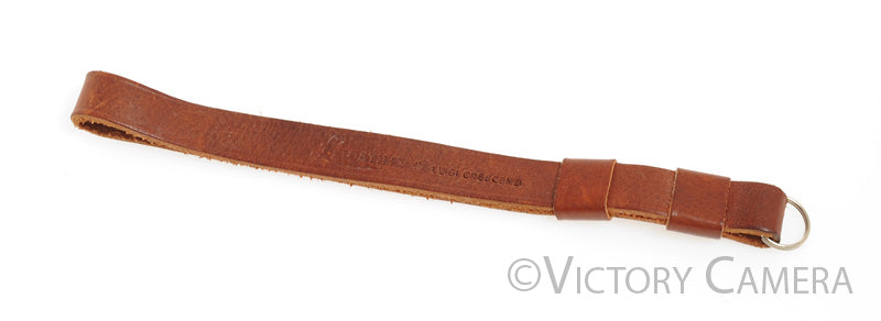 Luigi Crescenzi "Leicatime" Brown Leather Camera Wrist Strap Made in Italy [MINT-] - Victory Camera