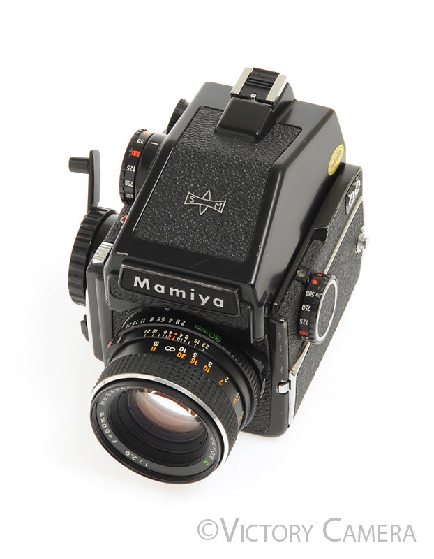 Mamiya m645 m 645 Camera w/ Eye Level &amp; 80mm f2.8 C Lens [EXC]