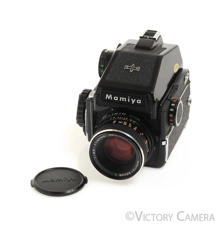 Mamiya m645 m 645 Camera w/ Eye Level & 80mm f2.8 C Lens -New Seals- [