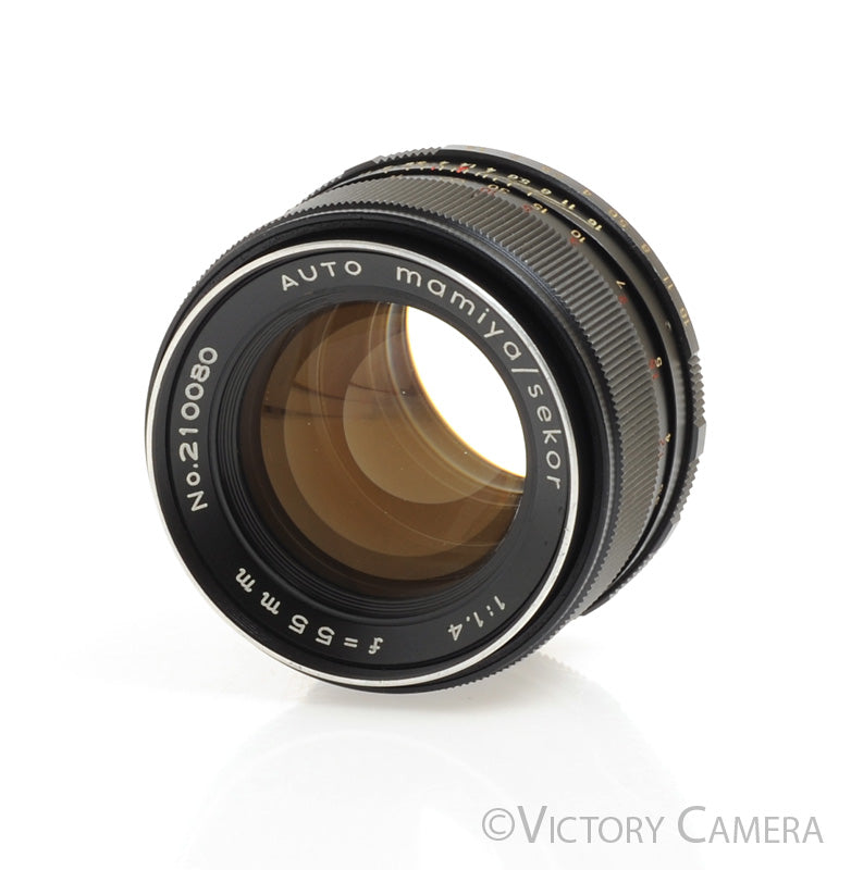 Mamiya Auto Sekor 55mm f1.4 Prime Lens for Pentax M42 Screw Mount [EXC+] - Victory Camera