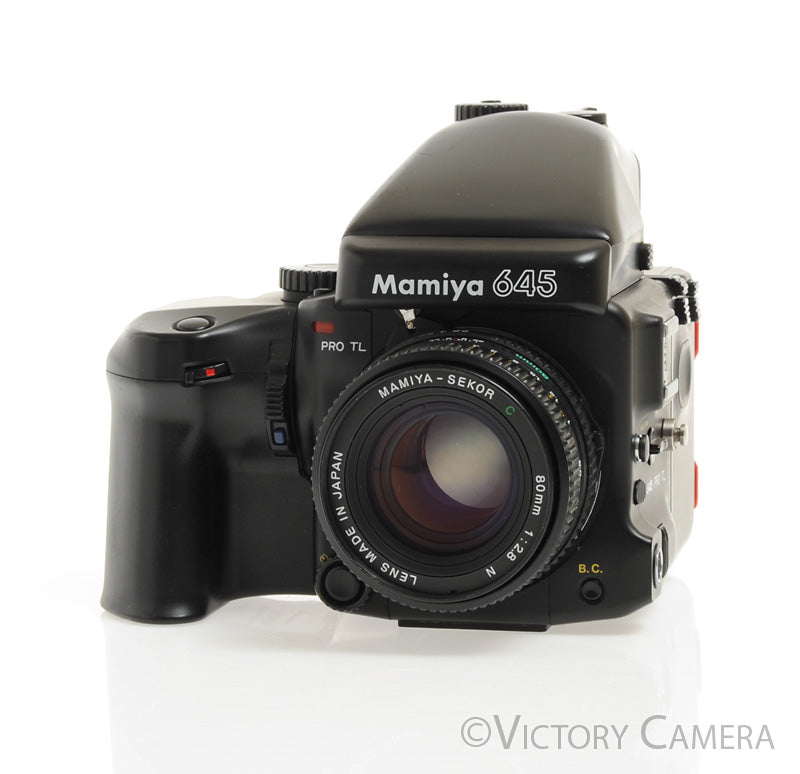 Mamiya 645 Pro TL Camera w/ 80mm Lens, AE Prism, Power Winder [EXC] - Victory Camera