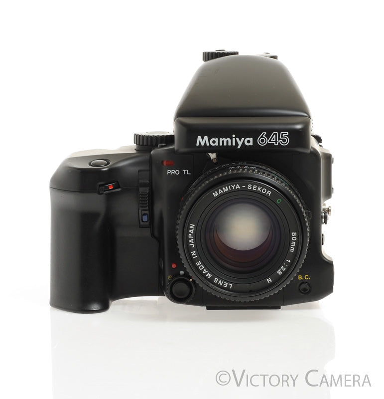 Mamiya 645 Pro TL Camera w/ 80mm Lens, AE Prism, Power Winder [EXC] - Victory Camera