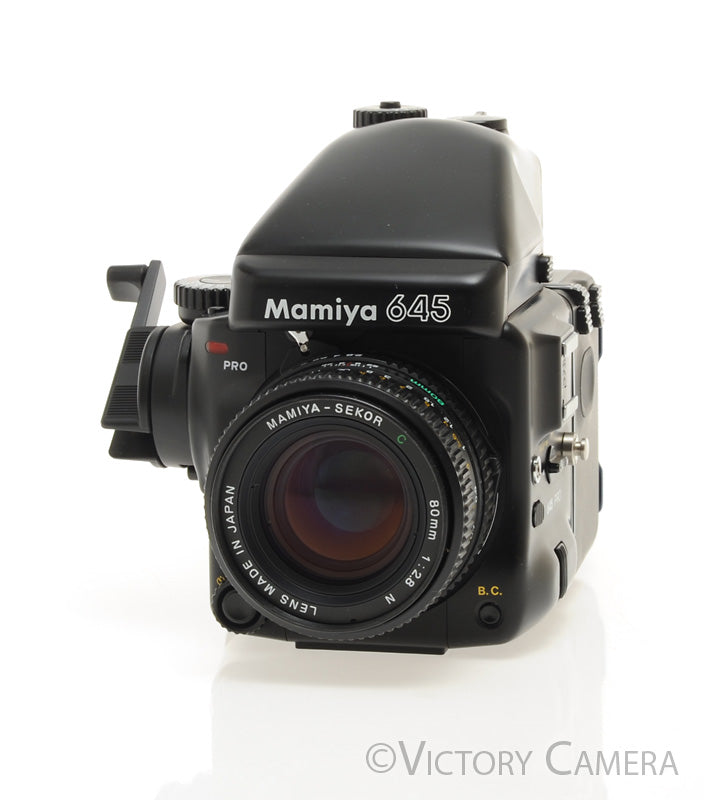 Mamiya 645 Pro Camera AE Metered Prism FE401 80mm f2.8 N Lens [MINT-] - Victory Camera