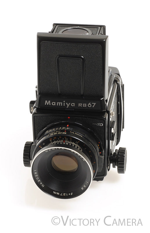 Mamiya RB67 Pro S Camera w/ 127mm f3.8 Lens 120 Back WLVF -Good Seals- [EX+] - Victory Camera