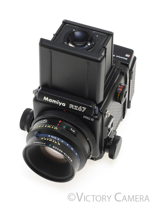 Mamiya RZ67 Pro II 6x7 Camera w/ WLF, 110mm f2.8 Prime Lens 120 Back [MINT-] - Victory Camera