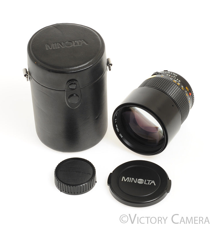 Minolta MD Rare 135mm f2.0 FAST Telephoto Prime Lens [EXC] - Victory Camera