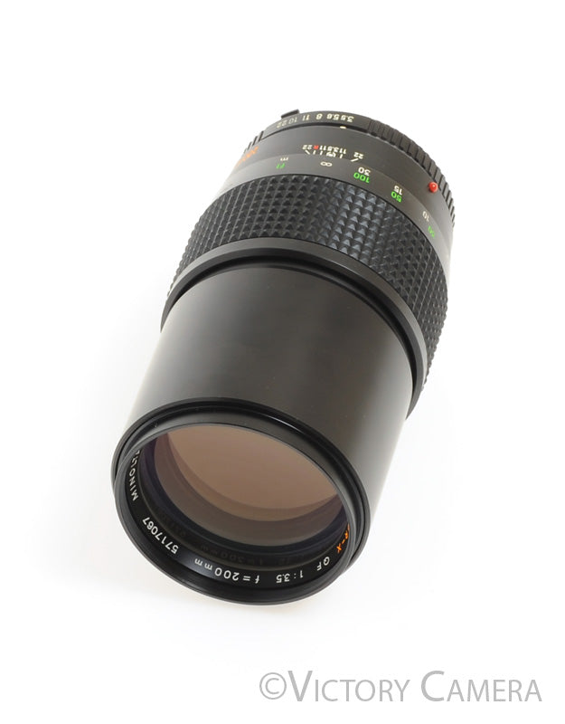 Minolta MC Tele Rokkor-QF 200mm f3.5 Telephoto Prime Lens [MINT-] - Victory Camera