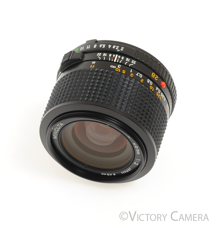 Minolta MD 28mm f2.0 FAST Wide Angle Lens  [EXC+] - Victory Camera