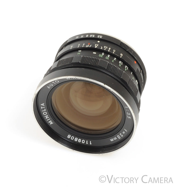 Minolta W.Rokkor SG 28mm f3.5 Manual Focus Wide Angle Prime Lens [GOOD] - Victory Camera