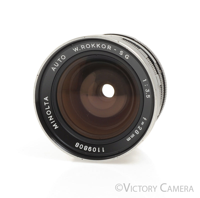 Minolta W.Rokkor SG 28mm f3.5 Manual Focus Wide Angle Prime Lens [GOOD] - Victory Camera