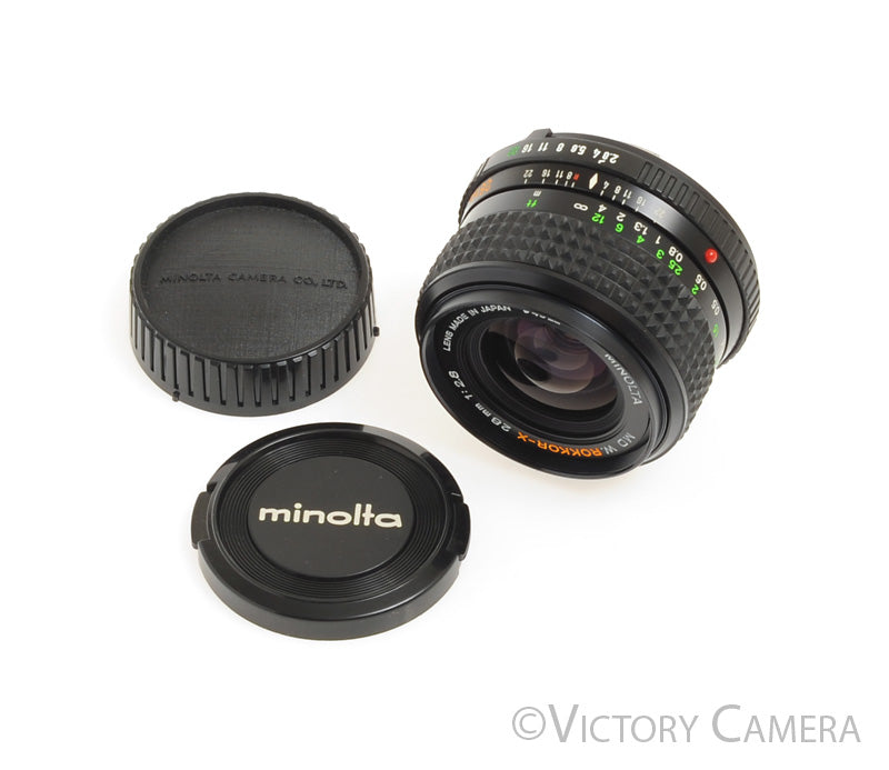 Minolta W.Rokkor-X 28mm f2.8 MD Wide Angle Prime Lens -Clean- [MINT-] - Victory Camera