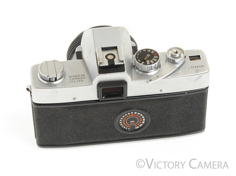 Minolta SRT103 Chrome 35mm Camera w/ 55mm f1.9 Lens -New Seals- [EXC-] - Victory Camera