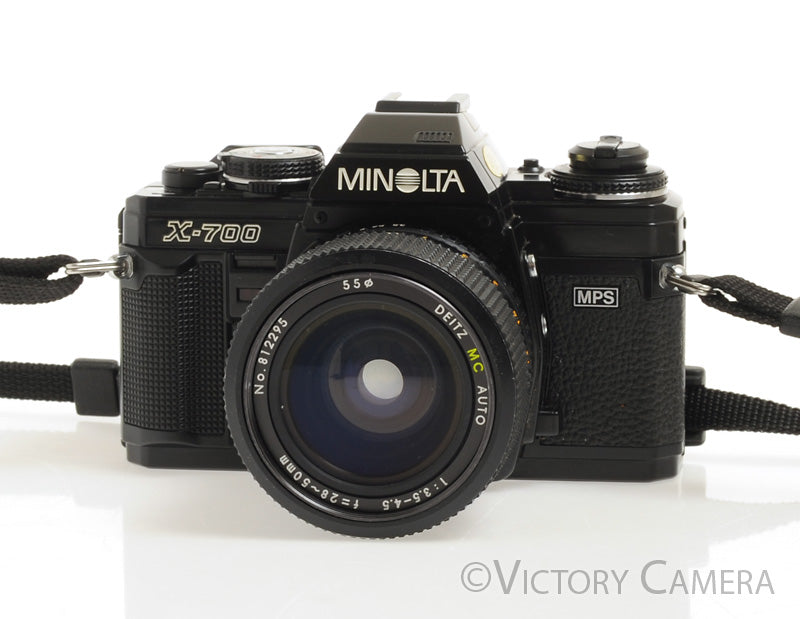 Minolta X-700 X700 Black SLR Film Camera w/ 28-50mm Zoom Lens -Good Seals- [EX+]