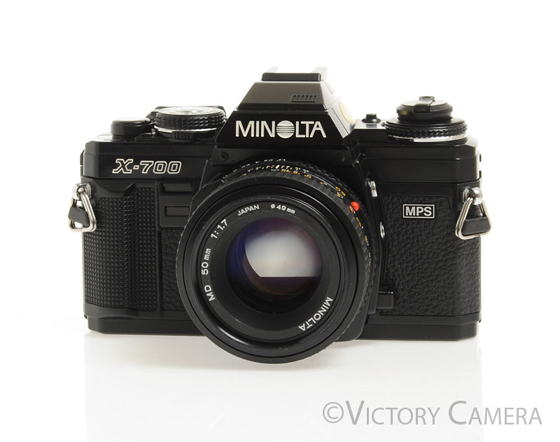 Minolta X-700 Black SLR Film Camera 50mm f1.7 Prime Lens -New Seals- [MINT-]