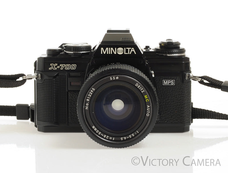 Minolta X-700 X700 Black SLR Film Camera w/ 28-50mm Zoom Lens -Good Seals- [EX+]