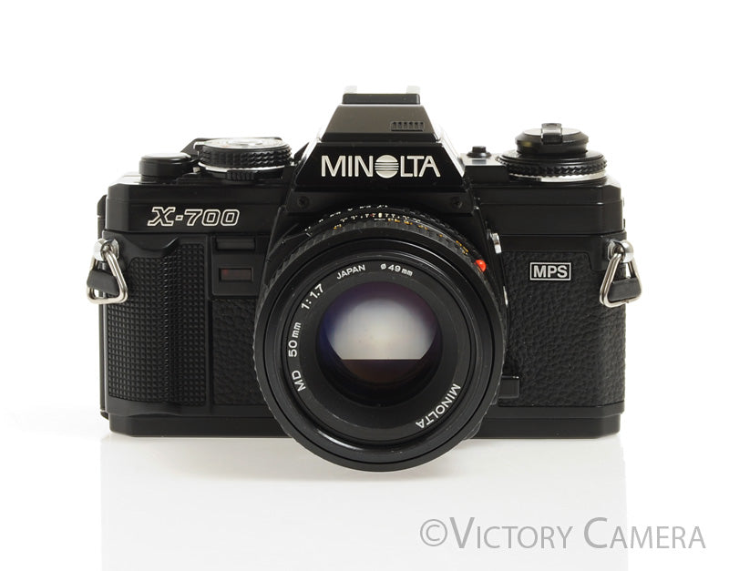 Minolta X-700 Black SLR Film Camera 50mm f1.7 Prime Lens -New Seals- [MINT-]