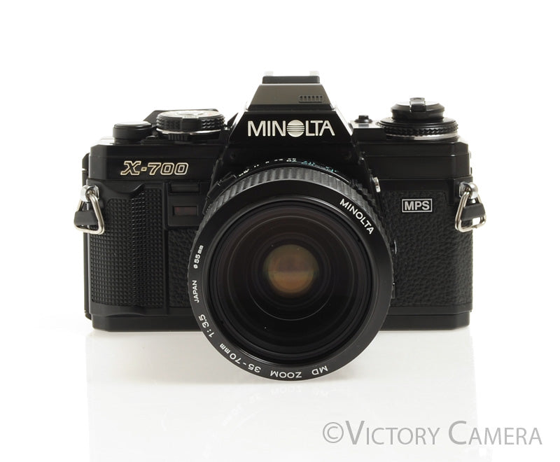 Minolta X-700 X700 Black SLR Film Camera w/ 35-70mm Zoom Lens -New Seals- [EX+] - Victory Camera