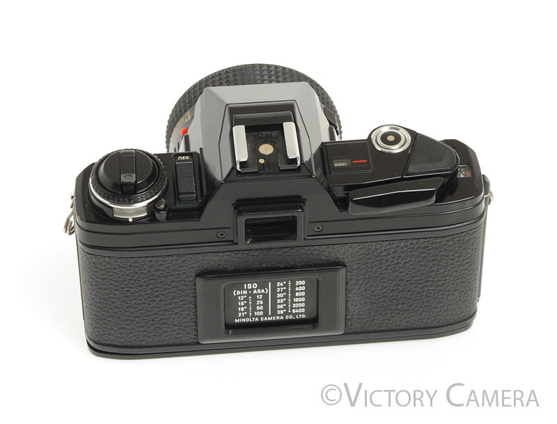 Minolta X-7A Black 35mm Film Camera w/ 50mm f1.7 Prime Lens -New Seals [Good] - Victory Camera