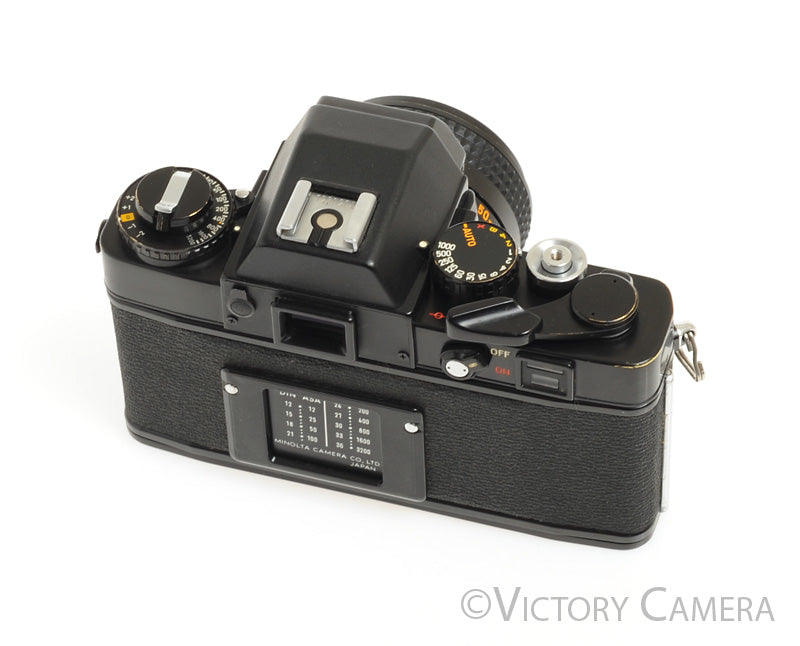 Minolta XE-7 XE7 Black 35mm Camera w/ Rokkor-X 50mm f1.7 Lens [EXC] - Victory Camera