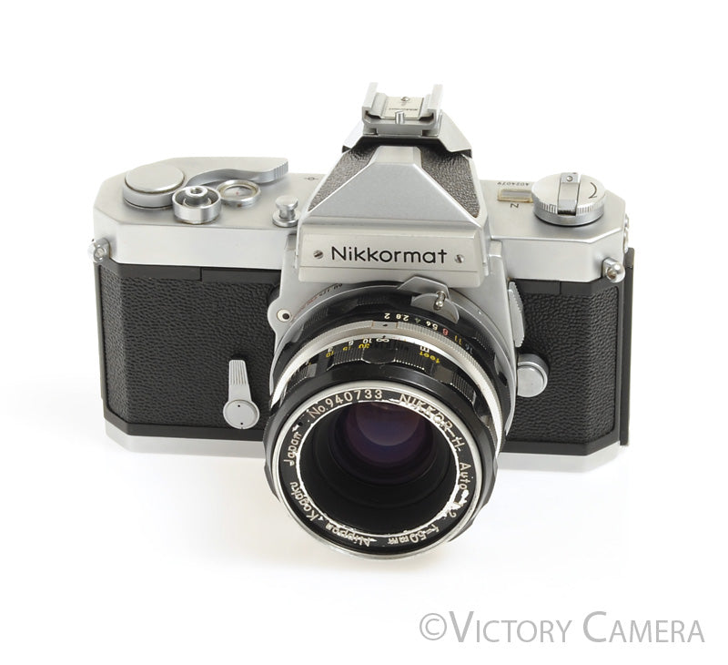 Nikon Nikkormat FT-N FTN Chrome 35mm Film Camera w/ 50mm f2 Lens  [EXC-]