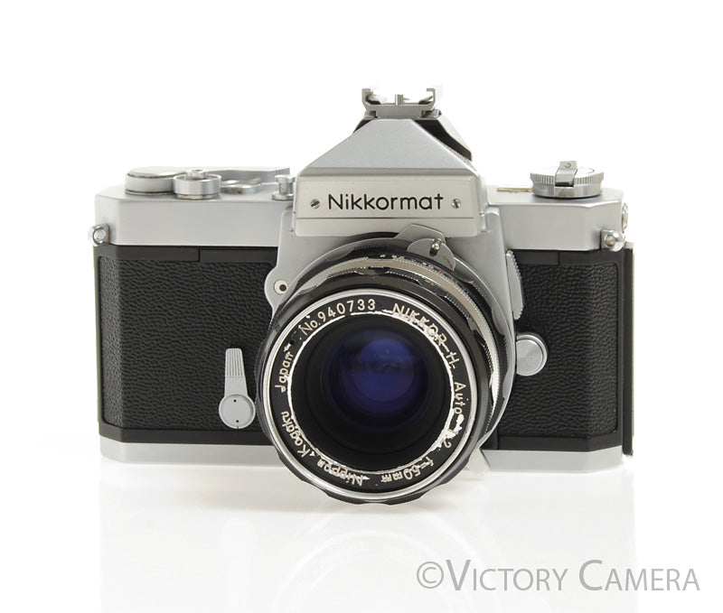 Nikon Nikkormat FT-N FTN Chrome 35mm Film Camera w/ 50mm f2 Lens  [EXC-]