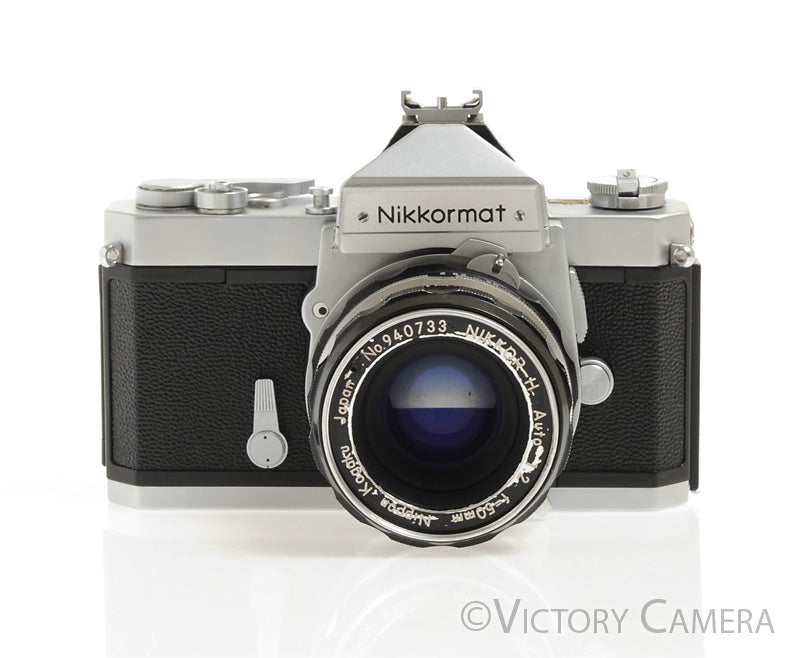 Nikon Nikkormat FT-N FTN Chrome 35mm Film Camera w/ 50mm f2 Lens  [EXC-]