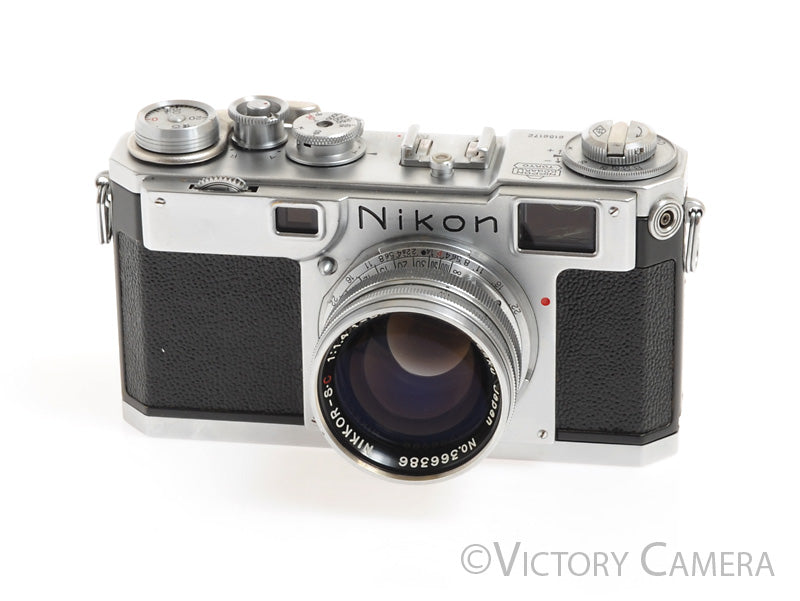 Nikon S2 Rangefinder Camera w/ Nikkor-S.C. 5cm F1.4 Lens [Good] - Victory Camera