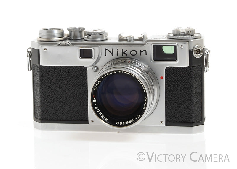 Nikon S2 Rangefinder Camera w/ Nikkor-S.C. 5cm F1.4 Lens [Good] - Victory Camera