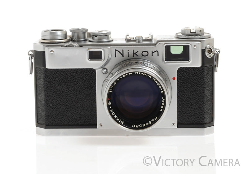 Nikon S2 Rangefinder Camera w/ Nikkor-S.C. 5cm F1.4 Lens [Good] - Victory Camera