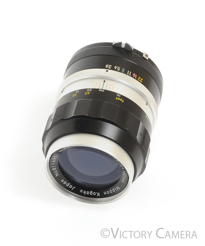 Nikon Nikkor-Q 135mm f3.5 AI'd Manual Focus Lens -Clean w/ Shade- - Victory Camera