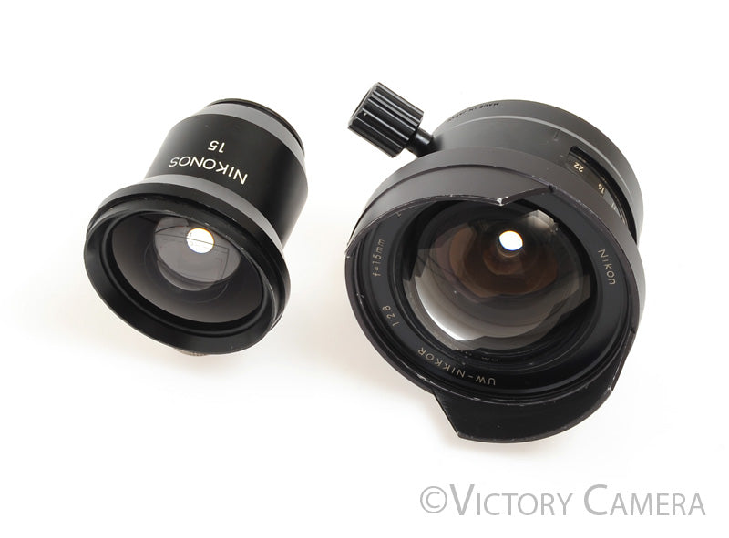 Nikon UW-Nikkor 15mm f2.8 Underwater Wide Angle Lens w/ Finder [Good] - Victory Camera