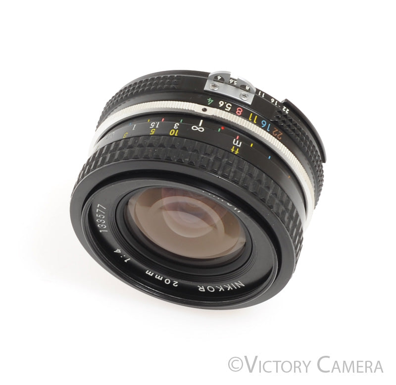 Nikon Nikkor 20mm f4 AI Manual Focus Wide Angle  Lens -Clean- - Victory Camera