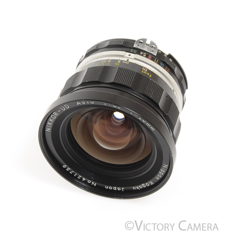 Nikon Nikkor-UD 20mm f3.5 AI'd Manual Focus Wide Angle Lens -Clean- - Victory Camera