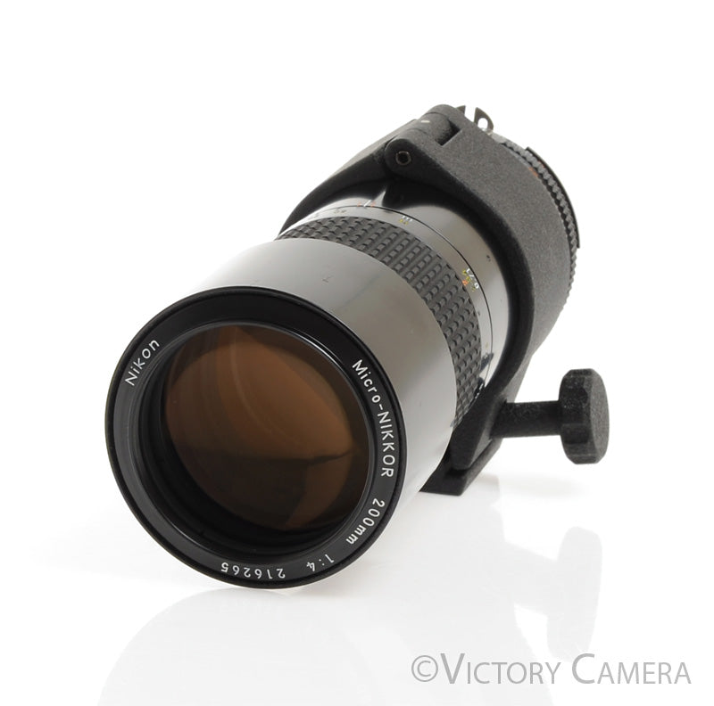 Nikon Micro-Nikkor 200mm f4 AI-s Lens -Clean w/ Collar- - Victory Camera