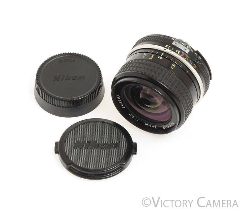 Nikon Nikkor 24mm f2.8 AI Wide Angle Prime Lens   [EXC+] - Victory Camera