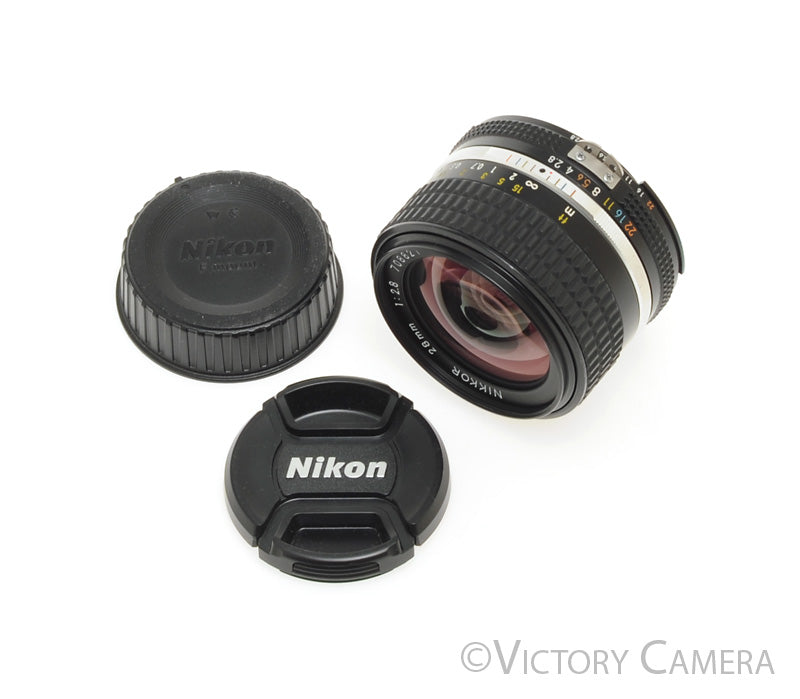 Nikon Nikkor 28mm f2.8 AI-S Wide Angle Prime Lens [EXC+] - Victory Camera