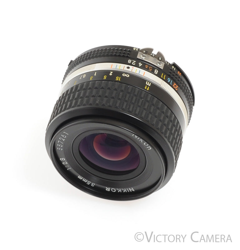 Nikon Nikkor 35mm f2.8 AI-s Manual Focus Lens -Clean w/ Shade- - Victory Camera