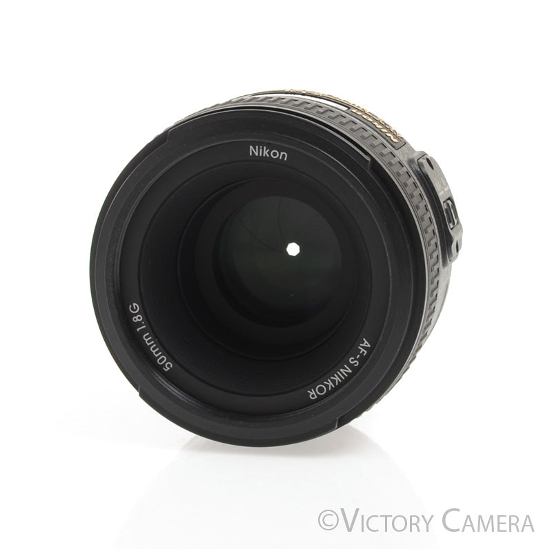 Nikon AF-S Nikkor 50mm f1.8 G Standard Prime Lens w/ Shade -Clean- - Victory Camera