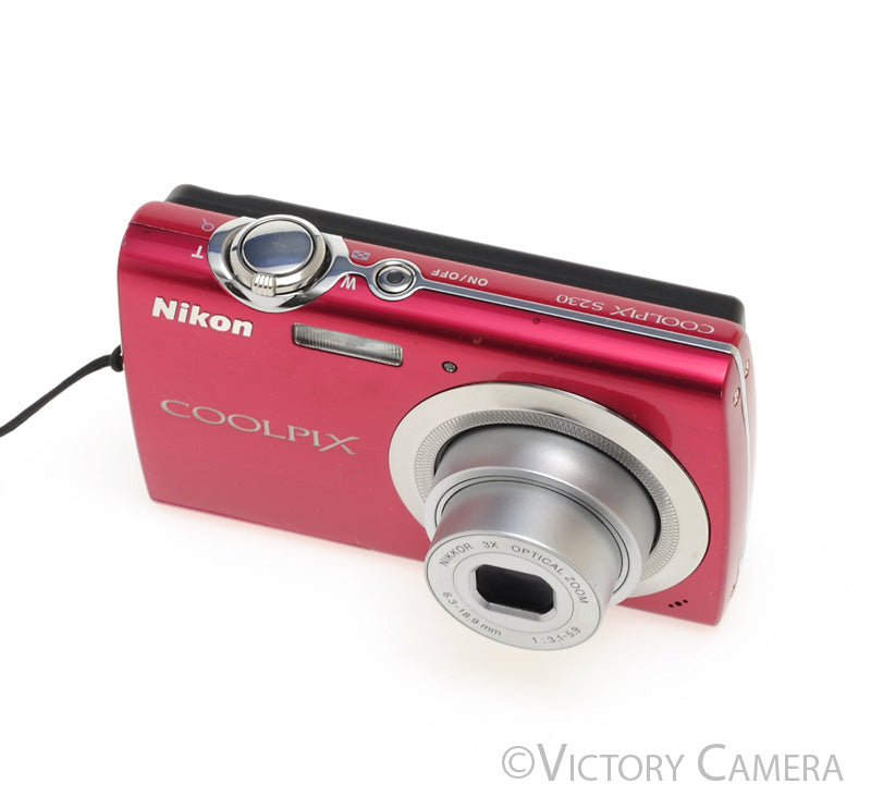 Nikon CoolPix S230 Pink 10MP Digital Point &amp; Shoot Camera [EXC]