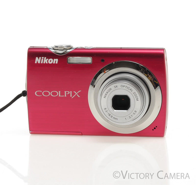 Nikon CoolPix S230 Pink 10MP Digital Point &amp; Shoot Camera [EXC]