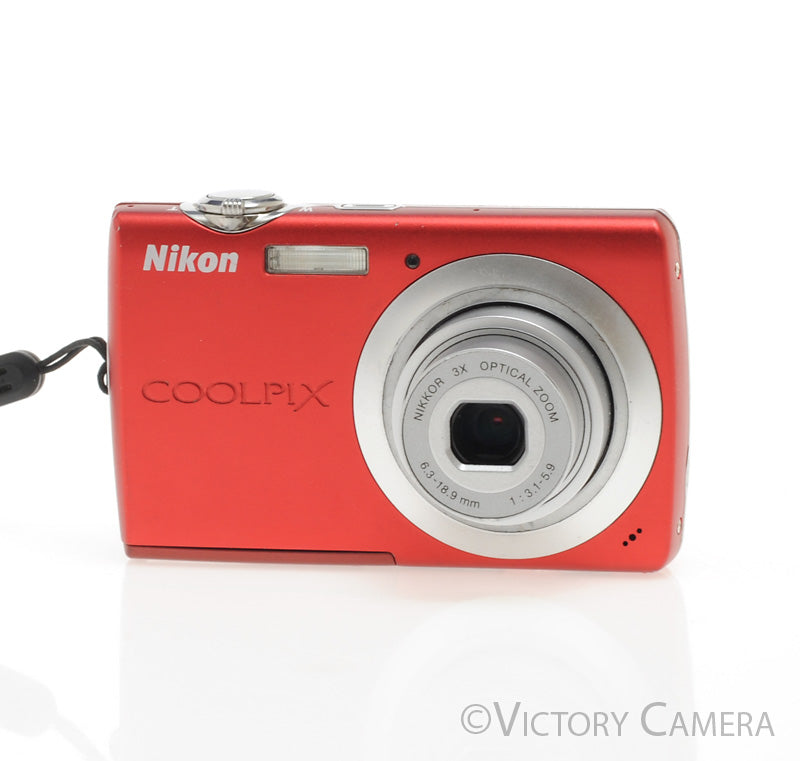 Nikon CoolPix S203 10MP Red Digital Point &amp; Shoot Camera [EXC]