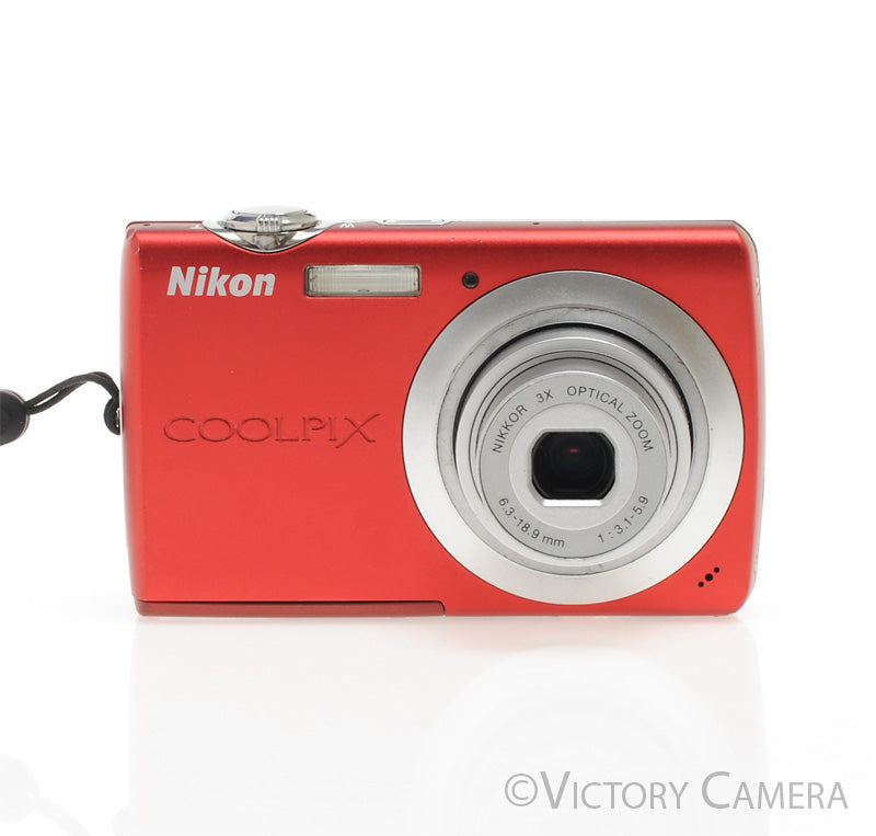 Nikon CoolPix S203 10MP Red Digital Point &amp; Shoot Camera [EXC]