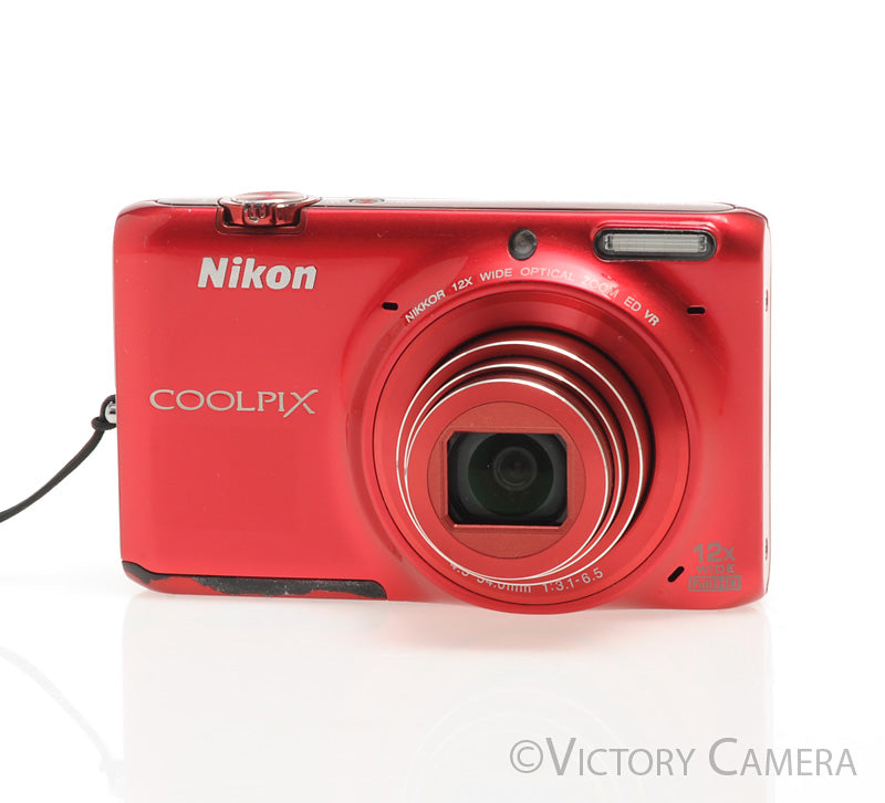 Nikon CoolPix S6500 16MP Red Digital Point &amp; Shoot Camera