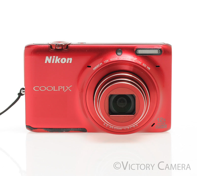 Nikon CoolPix S6500 16MP Red Digital Point &amp; Shoot Camera