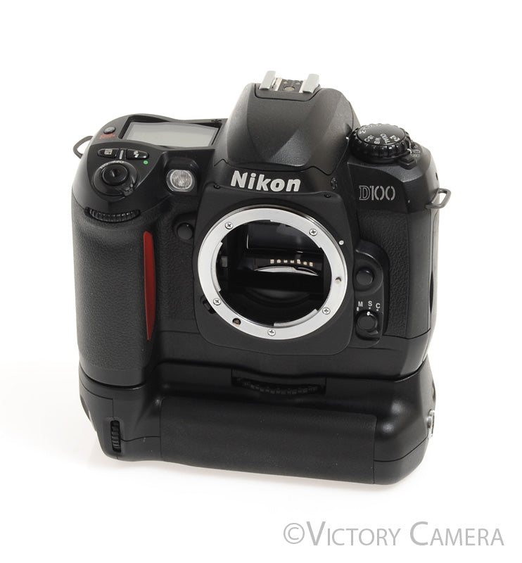 Nikon D100 6.1MP Digital SLR Camera w/ Battery Grip + 2 Batteries